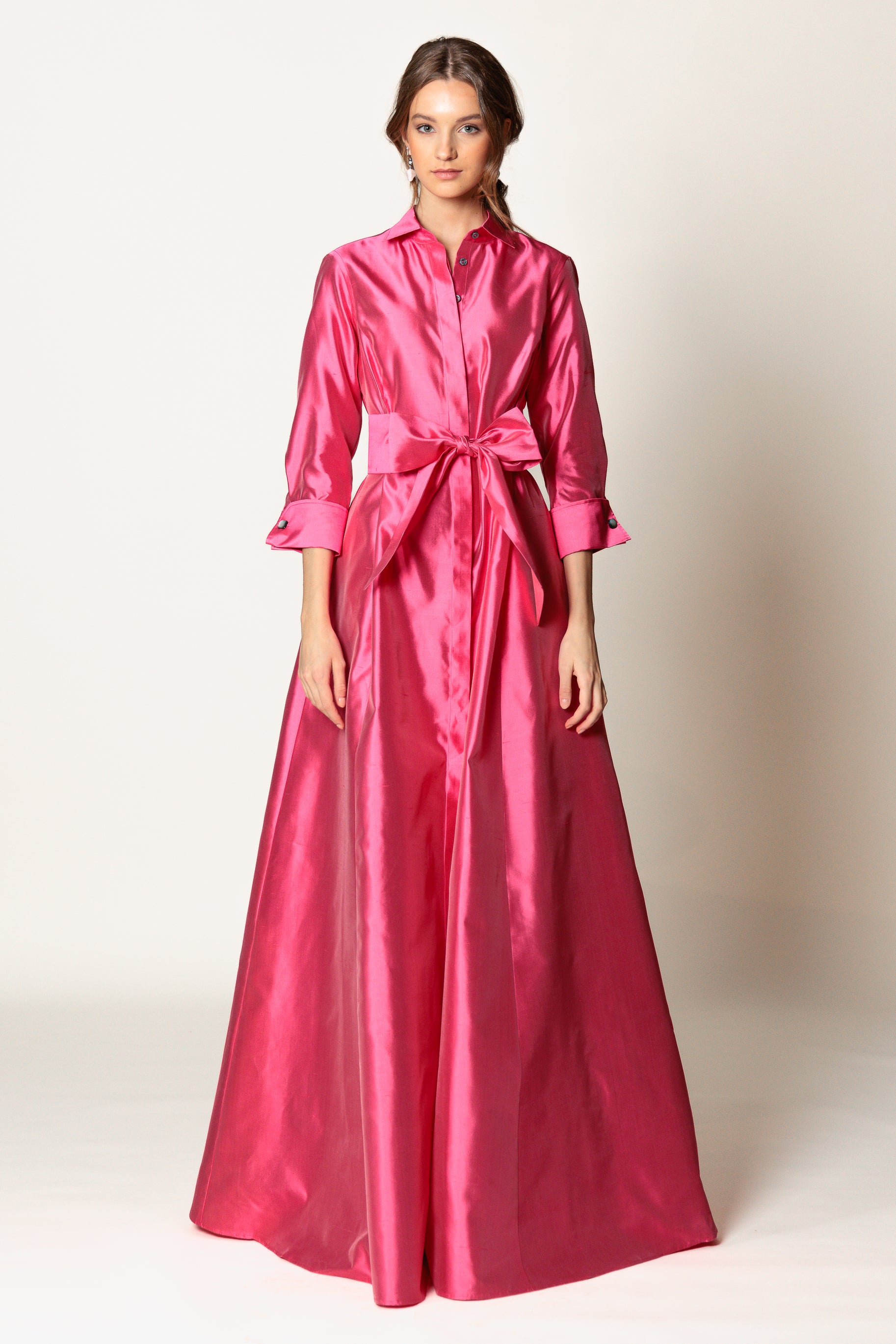 Shirtdress "KATE MAXI" / Luxury Silk Shantung