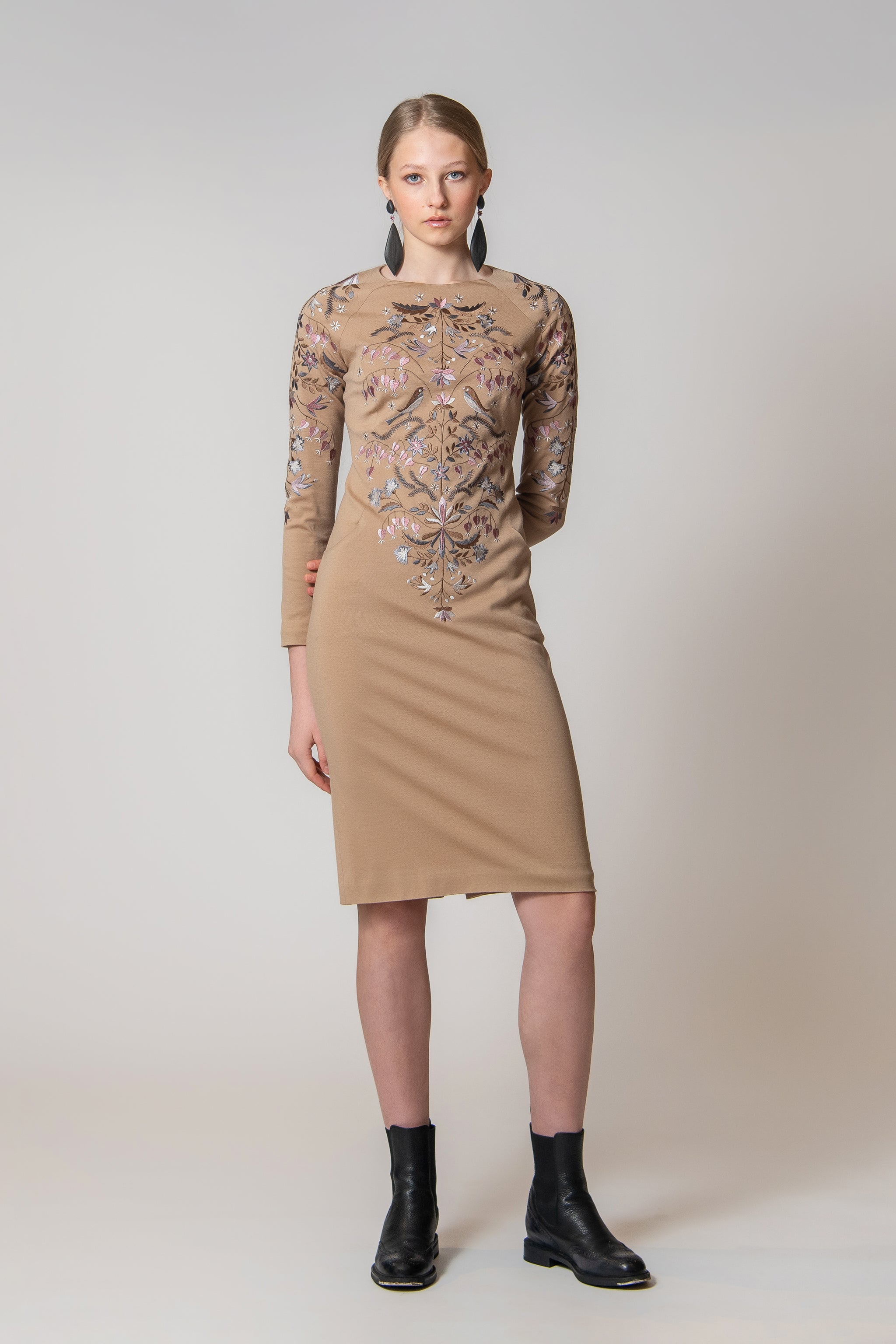 Dress "CARAMEL" / Extrafine Merino Wool Jersey