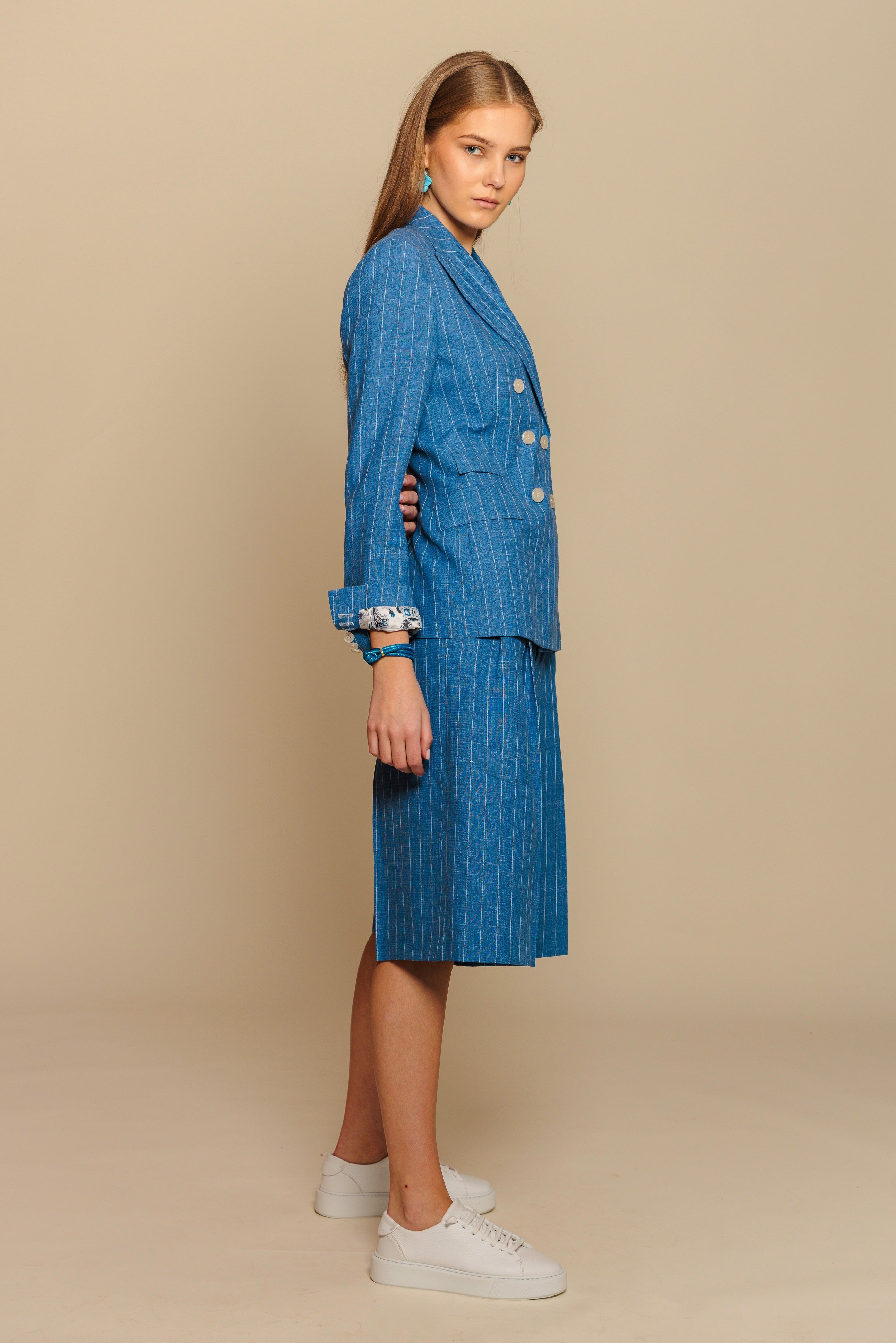 Blazer "SOHO" / Superfine Wool, Linen & Silk by Solbiati