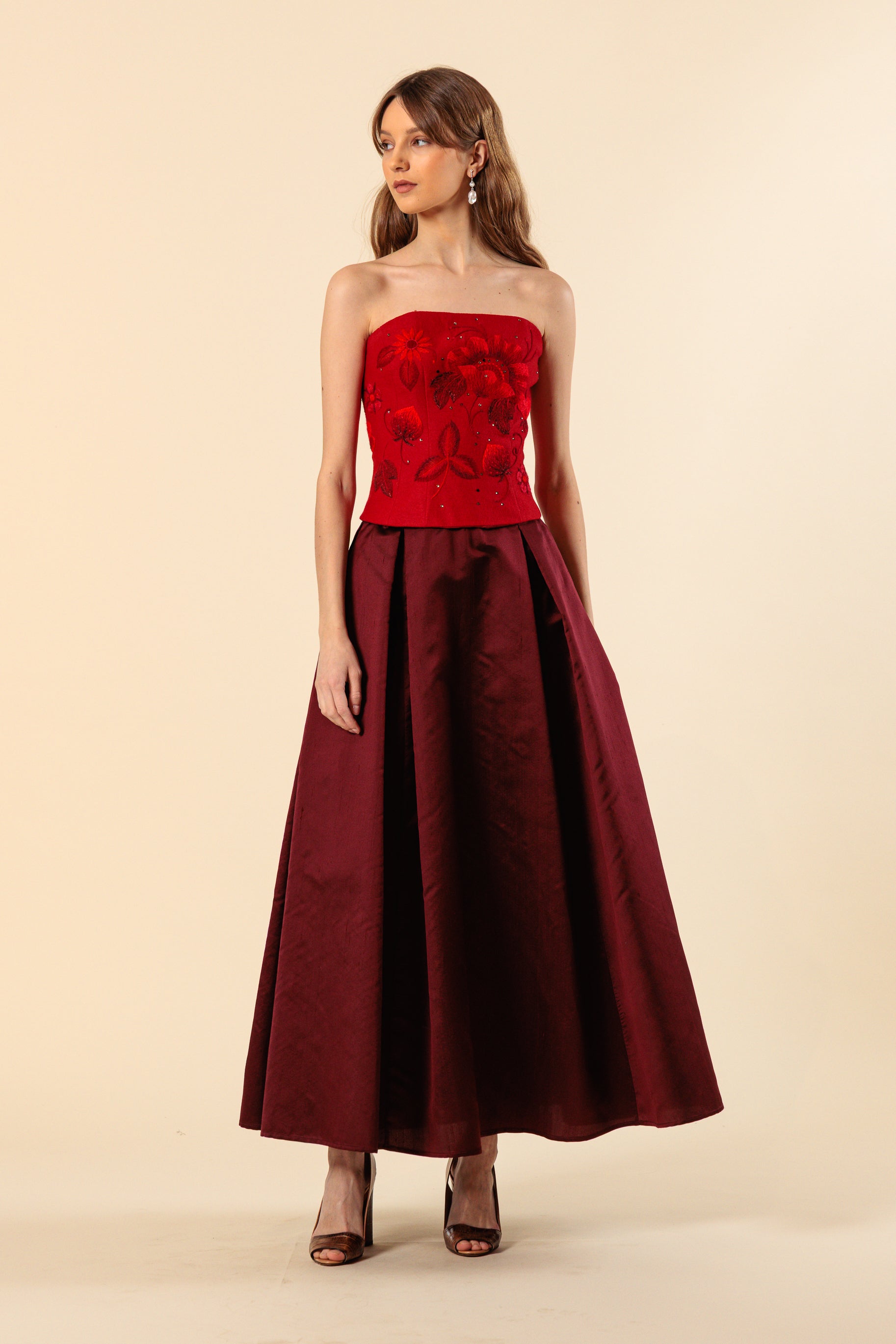 Skirt "DONNA MIDI" / Luxury Silk Shantung