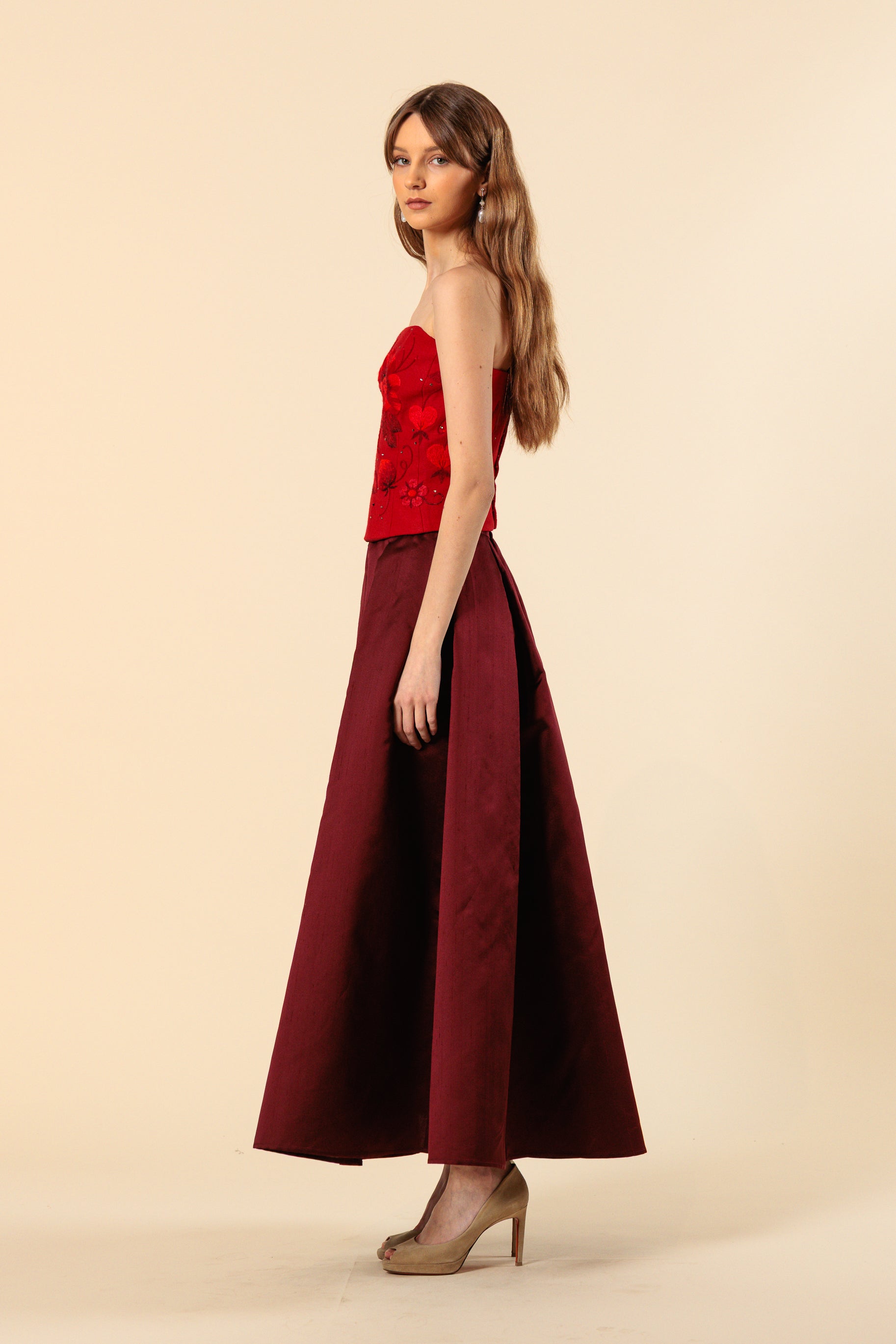 Skirt "DONNA MIDI" / Luxury Silk Shantung