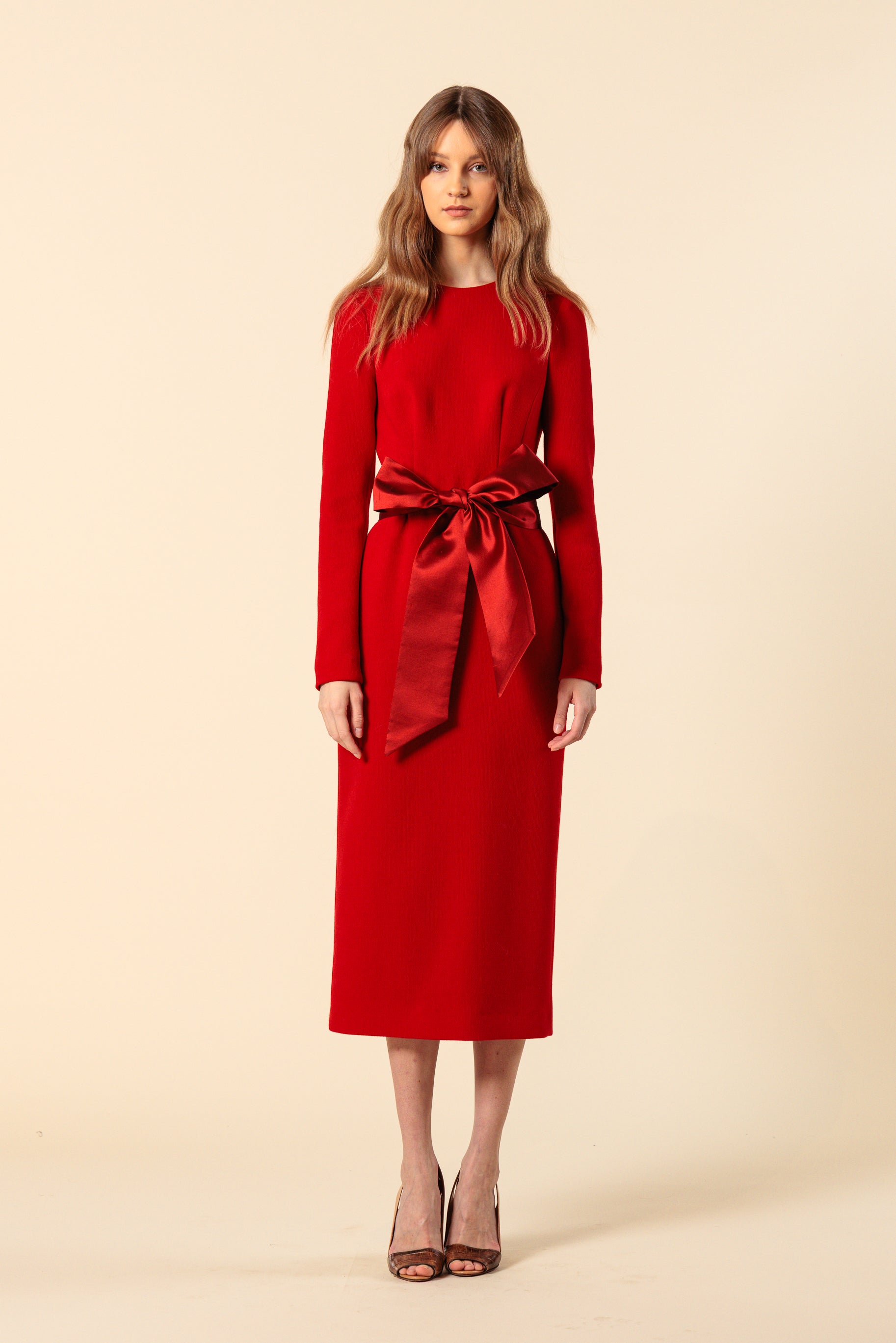 Dress "STELLA MONA MIDI" / Crepe Wool