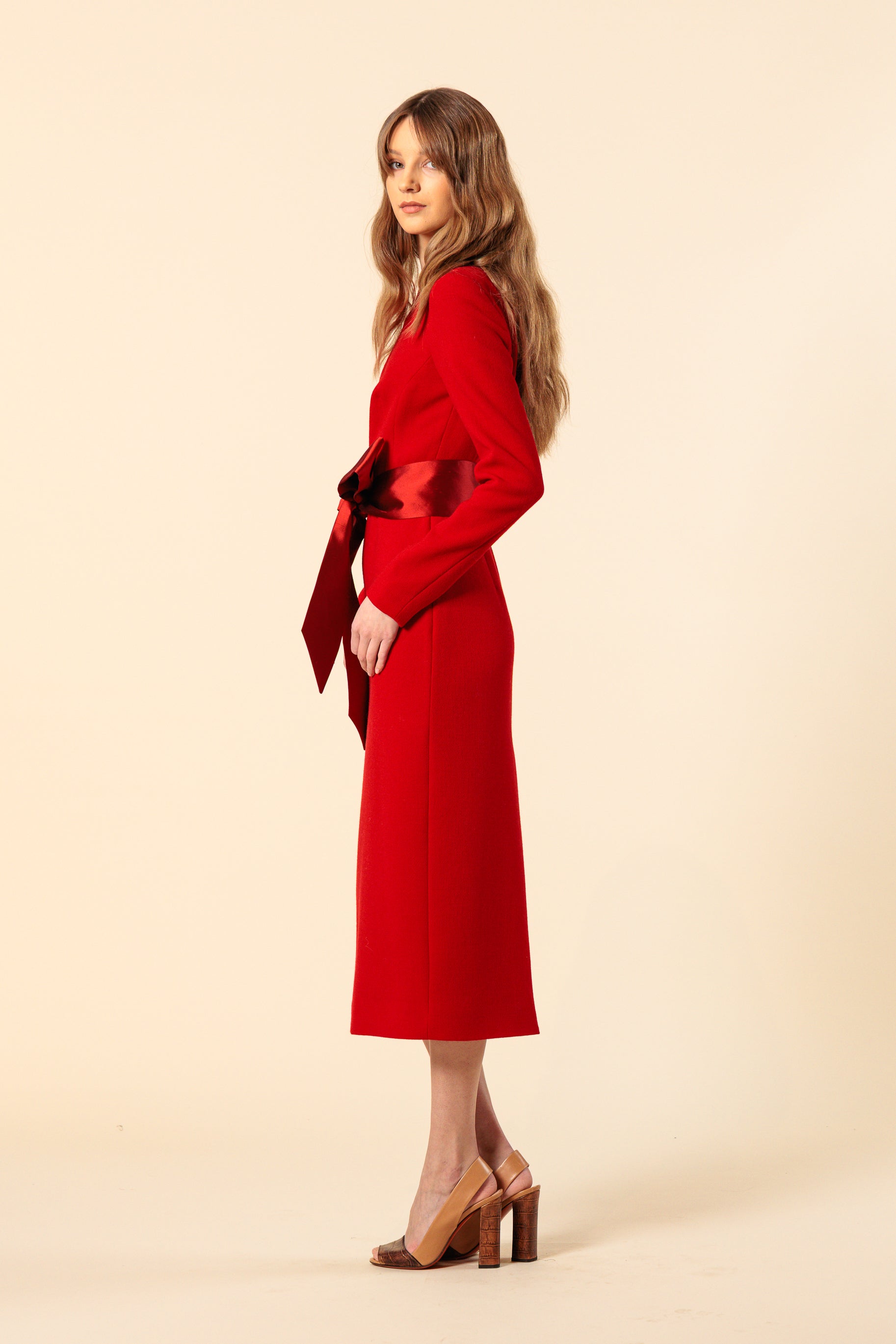 Dress "STELLA MONA MIDI" / Crepe Wool