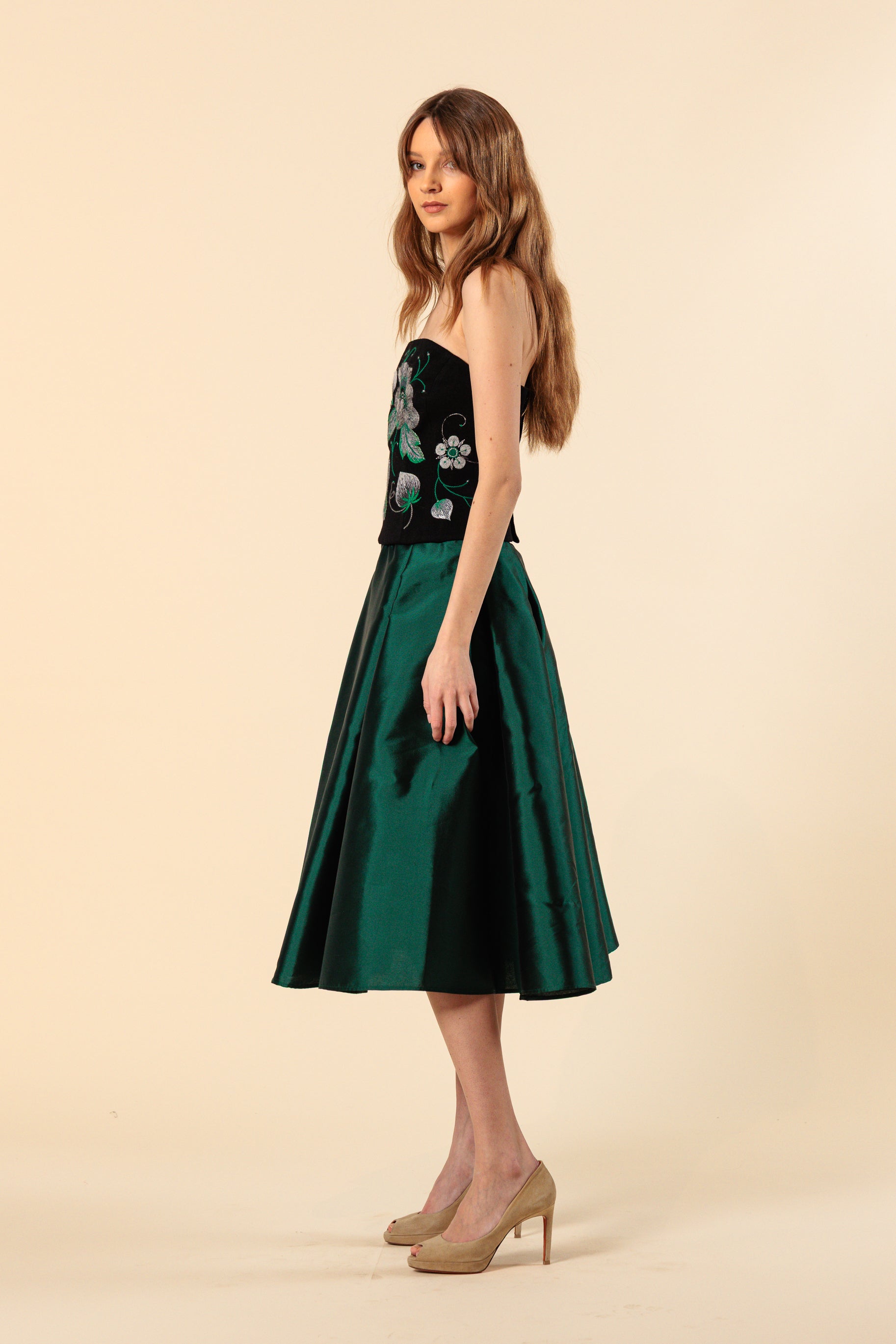 Skirt "DONNA MIDI"/ Luxury Silk Shantung