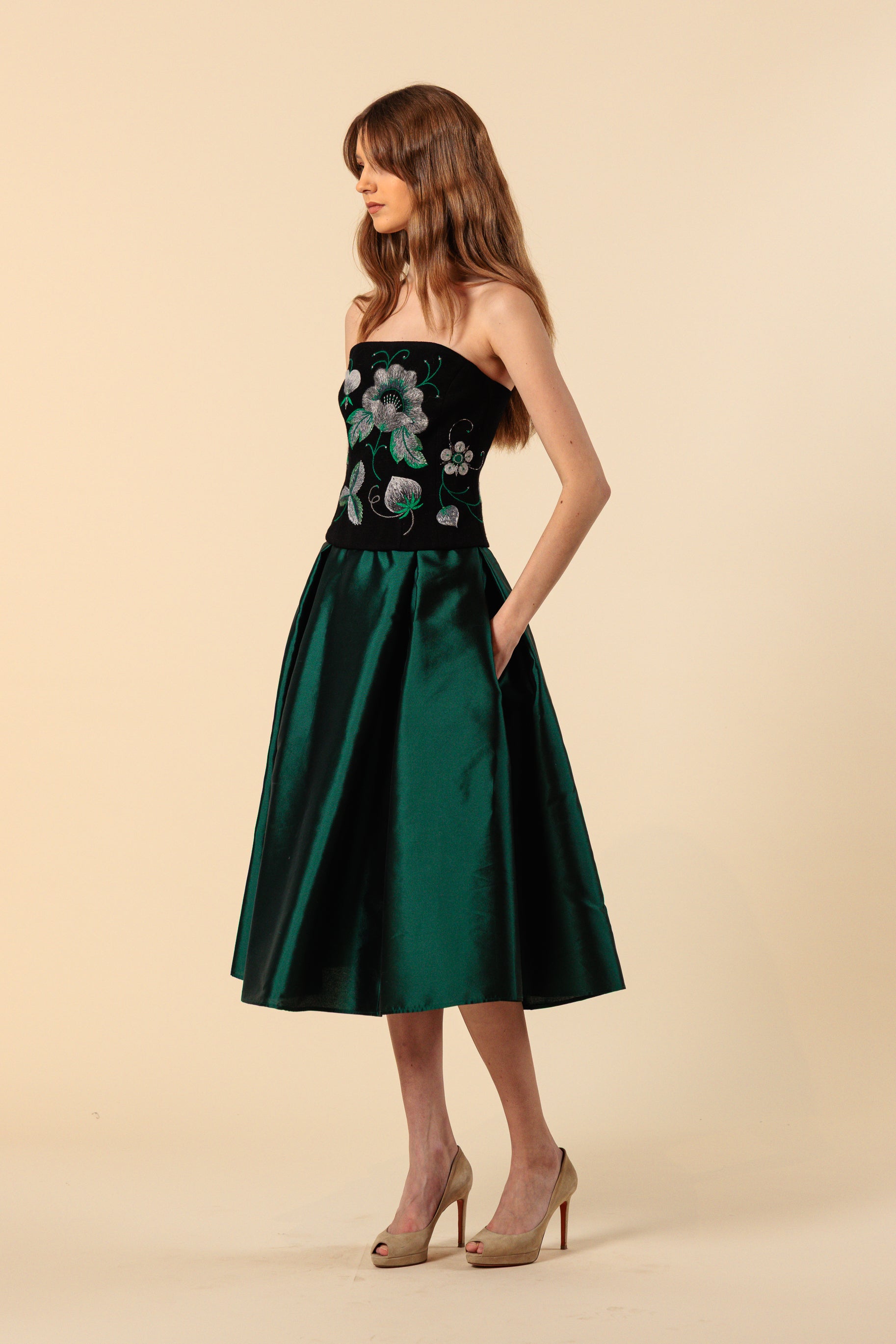 Skirt "DONNA MIDI"/ Luxury Silk Shantung