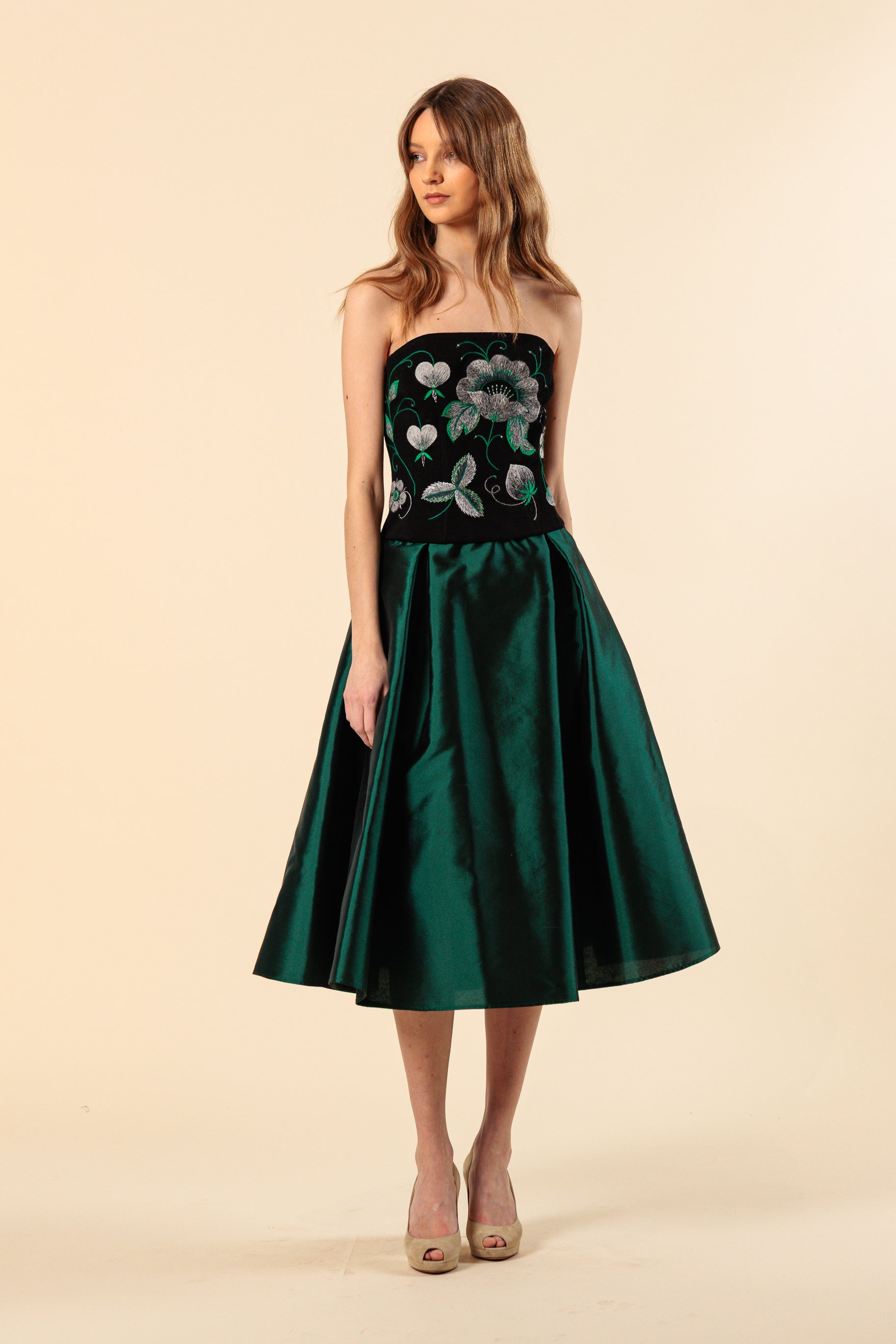 Skirt "DONNA MIDI"/ Luxury Silk Shantung