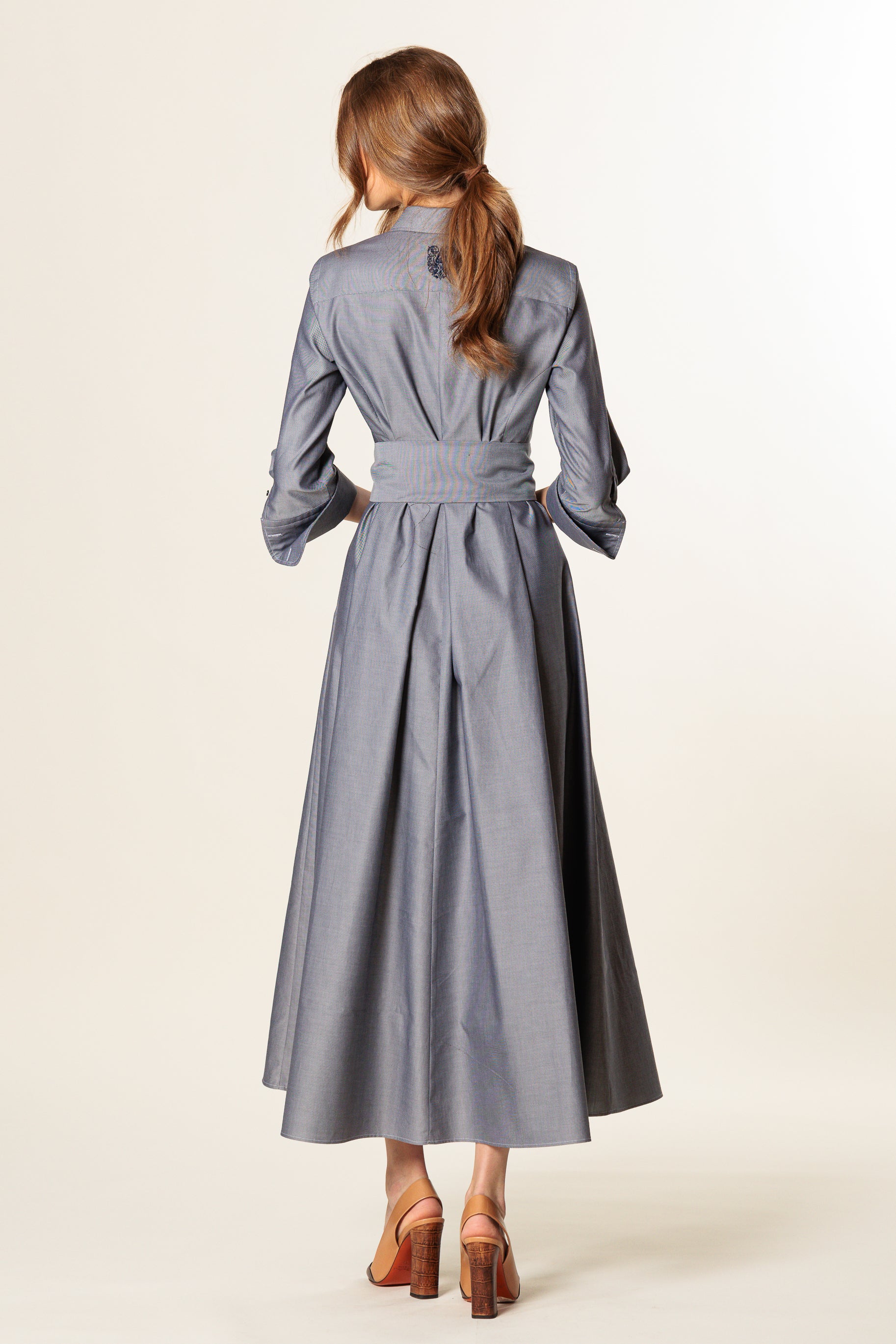 Shirtdress "KATE MIDI" / Royal Oxford Cotton