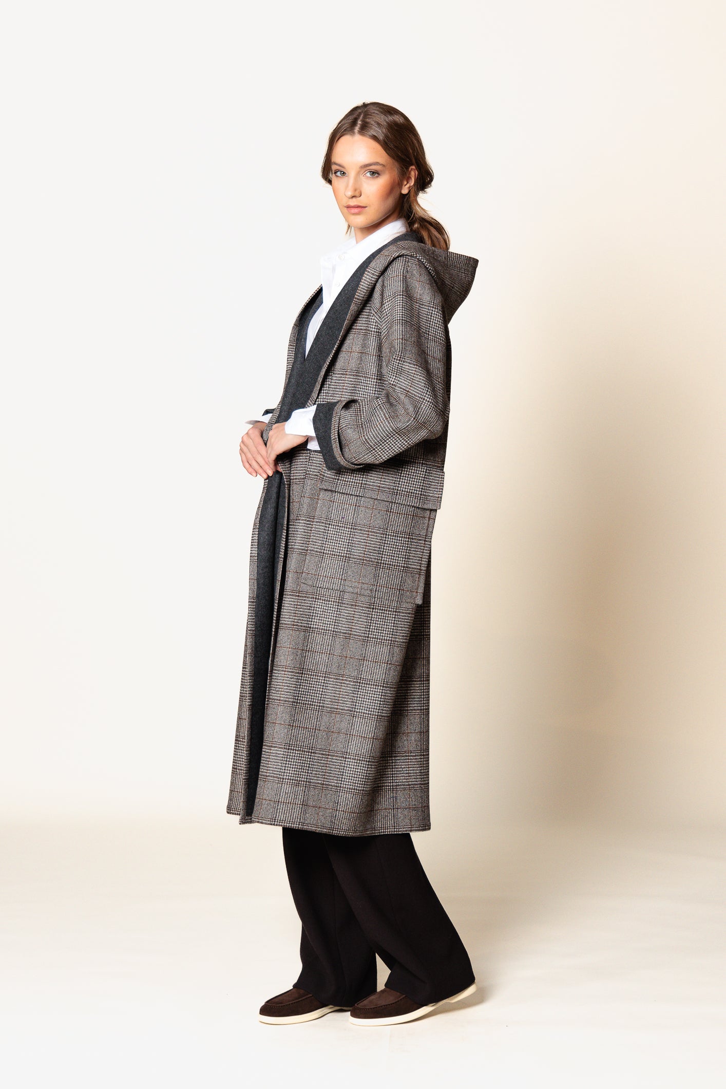 Coat "ROMANA MAXI" / Merino Wool by Loro Piana