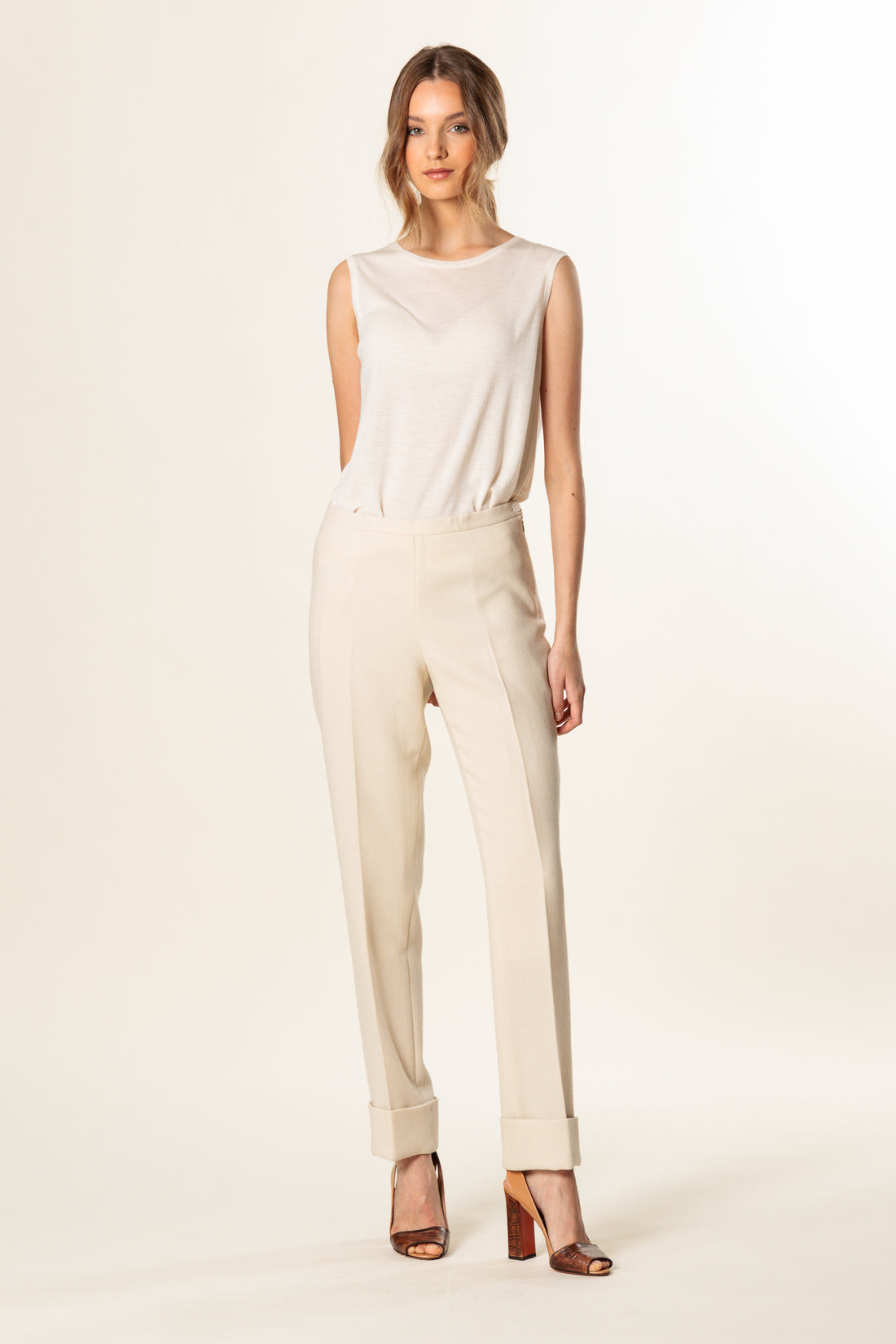 Trousers "DEFENCE TU" / Double Wool Crepe