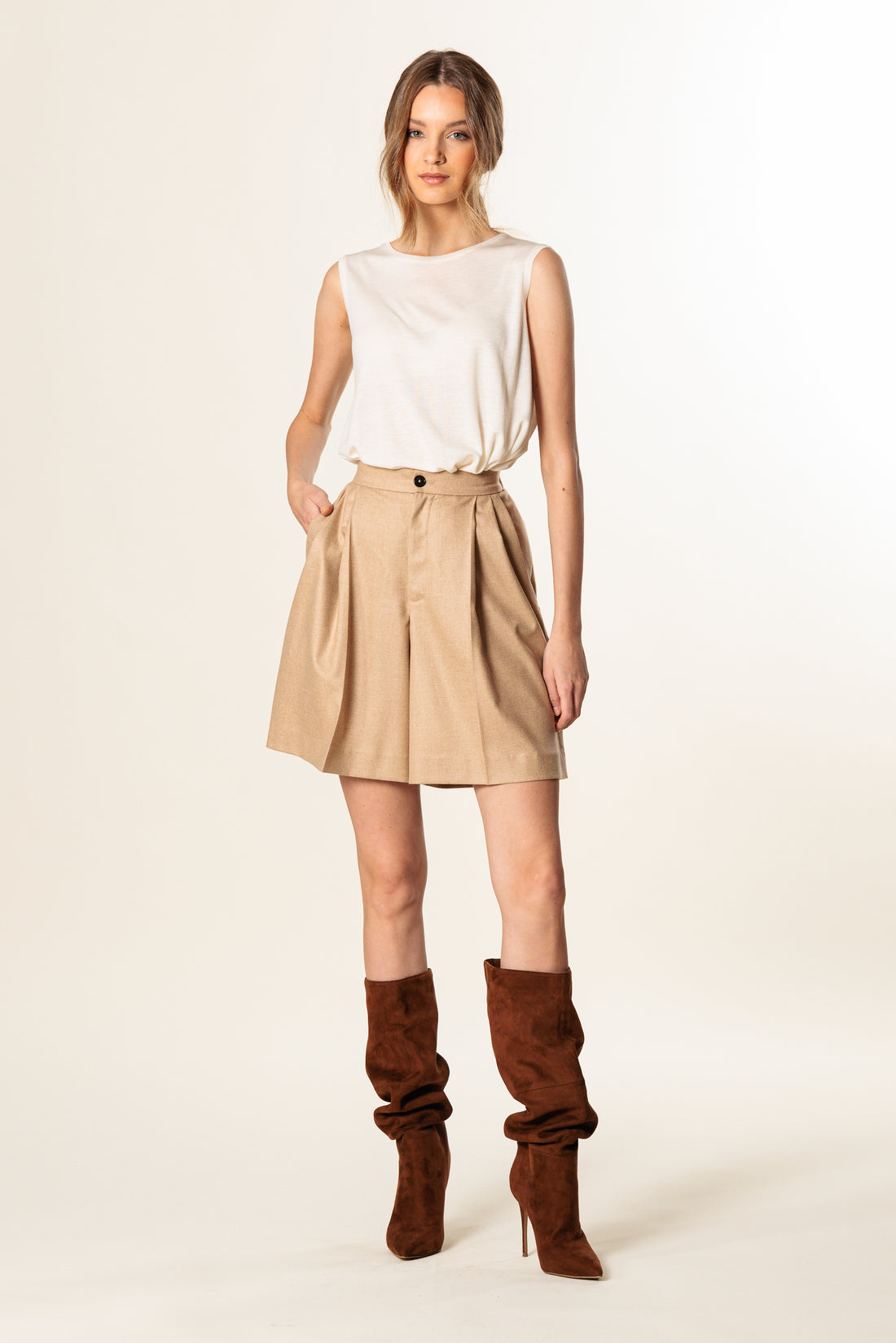 Trousers "BORDEAUX MINI" / Cashmere & Silk