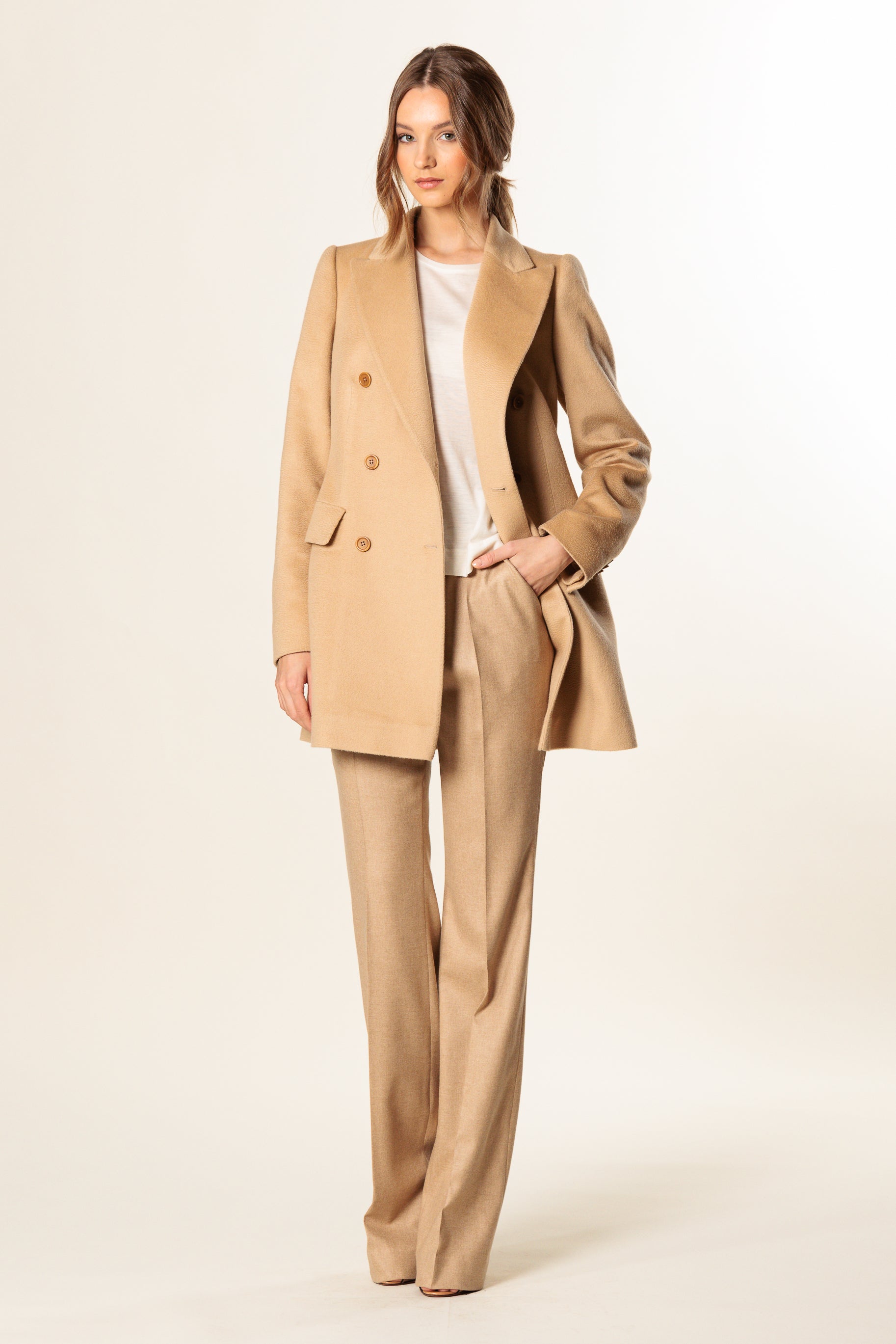 Coat "WALES MINI" / Cashmere & Camel