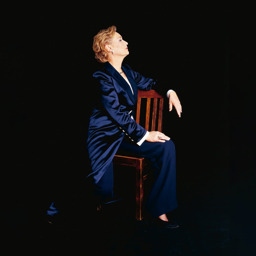 Helle Meri wearing a design by Katrin Kuldma