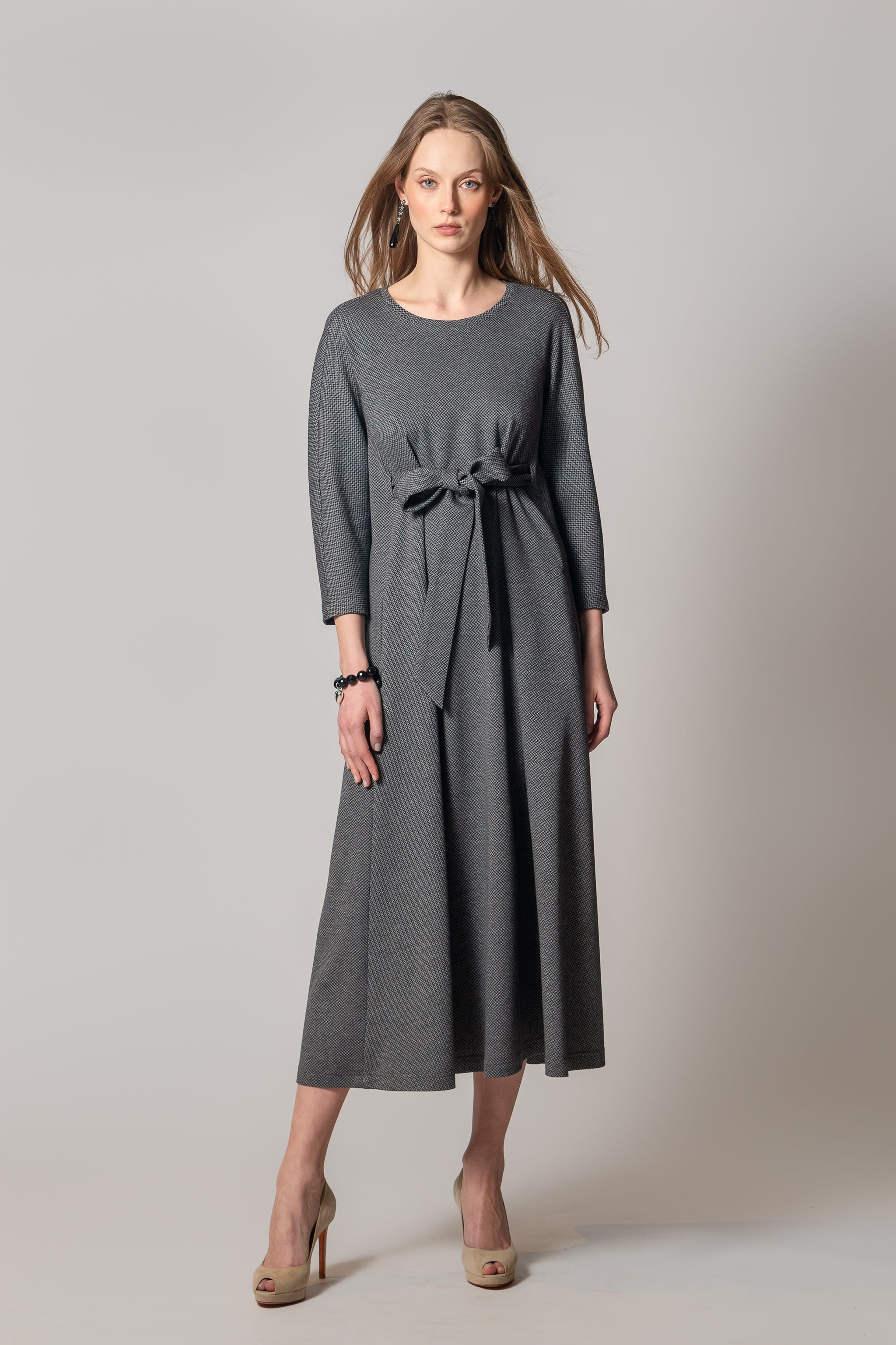 Dress "ALLEGRO MIDI SP" / Merino Wool & Cotton Jersey by Loro Piana
