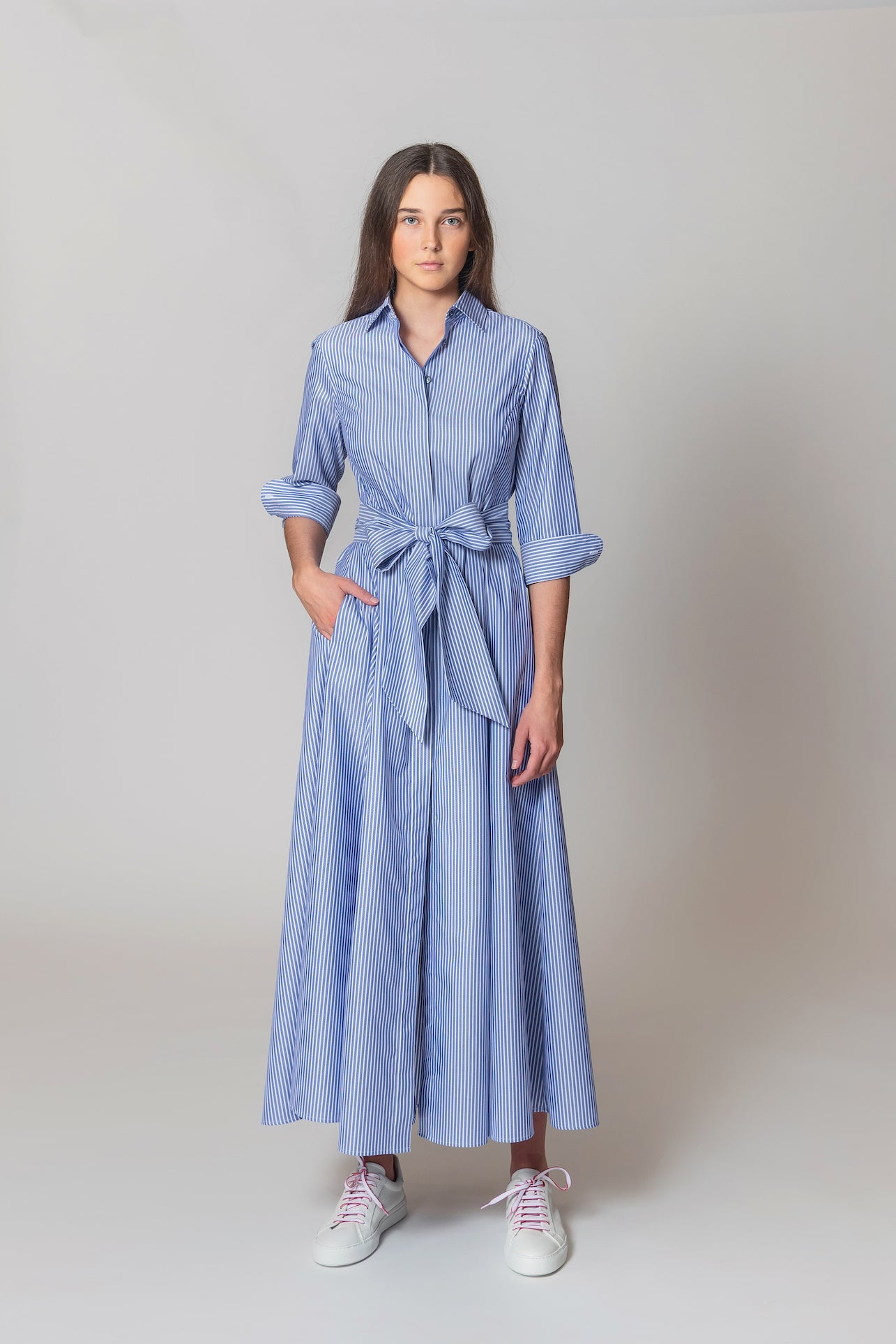 Shirtdress "KATE MIDI" / Royal Oxford Cotton